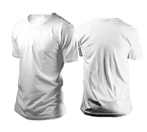 Camiseta de Poliester Branca Unissex do P ao G3 (P/ Sublimação)