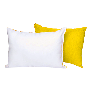 Almofada 20x30 cm com Enchimento Amarelo para Sublimação
