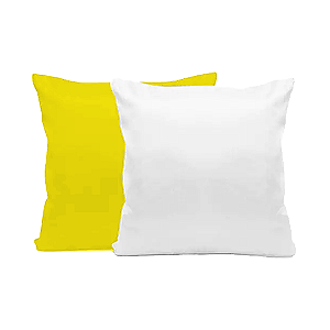 Almofada Amarela com Enchimento 40x40cm para Sublimação