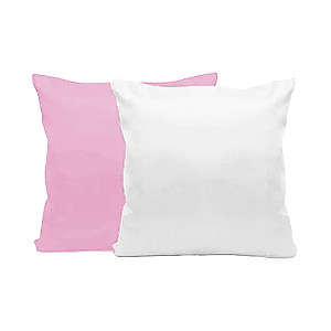 Almofada Rosa Claro com Enchimento 40x40cm para Sublimação