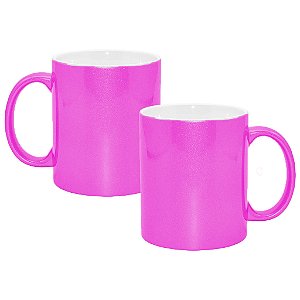 Caneca Perolada  Rosa pink – 325ml | Ideal para Sublimação
