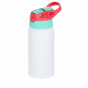 SQUEEZE KIDS ALUM 500ML BICO SILICONE ROSA /VERDE MENTA