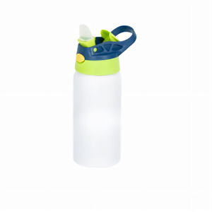 SQUEEZE KIDS ALUM 500ML BICO SILICONE VERDE/AZUL