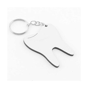 Chaveiro MDF Dente | Pct com 10 Unidades | Para Sublimação