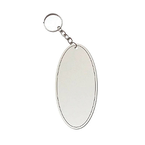Chaveiro MDF Oval | Pct com 10 Unidades | Para Sublimação
