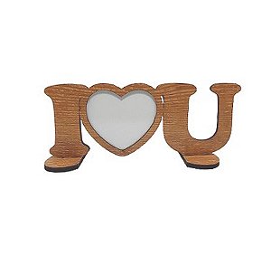 Porta-Retrato MDF “Love You” 3mm | Para Sublimação