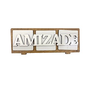 Porta Retrato 3 Fotos Amizade MDF para Sublimação