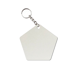 Chaveiro MDF Pentágono | Pct com 10 Unidades | Para Sublimação