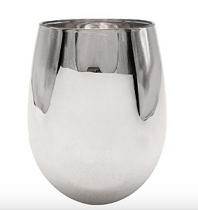 Copo Cromado Total para Vinho Prata 540ml | Personalização DTF UV ou Silk