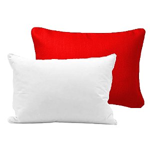 Almofada 30x40 cm com Enchimento Vermelha para Sublimação
