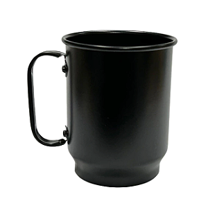 Caneca de Alumínio Preto Fosco | 400ml | Ideal para Silk, Laser e DTF UV