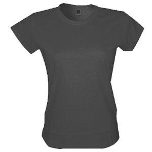 Camiseta Poliéster Baby Look Cinza P ao GG (P/ Sublimação)