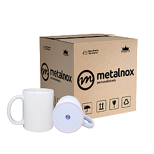 Caixa de Caneca Branca Metalnox 325ml (P/ Sublimação)