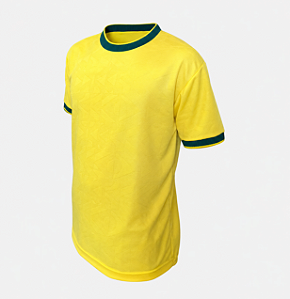Camiseta de 100% DRY F IT JACQUARD do Brasil Infantil 02 ao 14 ( P/ sublimação ou DTF)