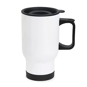 Copo Termico Branco C/ Tampa Viagem 475ml