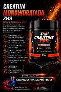 CREATINA PRÓ ZHS - MONOHIDRATADA - 300g (Sem sabor)