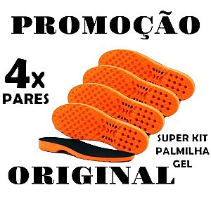 Kit 4 Pares de Palmilha em Gel P.u Grossa Ortopédica Anatômica Macia
