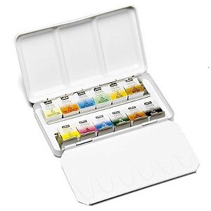 Aquarela Pastilha Pébéo Aquarelle Fine 12 Cores