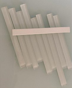 Filete De Vidro Branco Para Mosaico E Artesanato 10X1 - 10 filetes