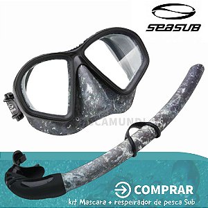 KIT MERGULHO PESCA SUB CAMO - SEASUB