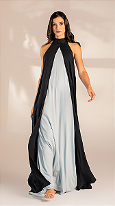 VESTIDO BICOLOR AZULI