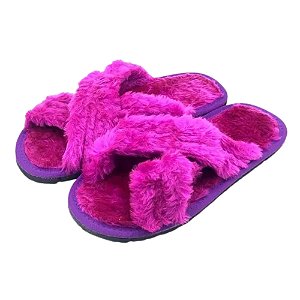 PANTUFA CRUZADA ROXA