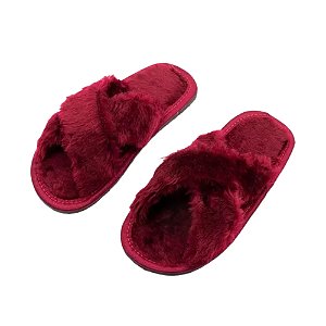 PANTUFA CRUZADA VERMELHO LUXO