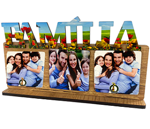 Porta Retrato Dupla Face Familia MDF