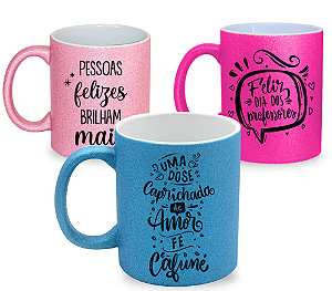 Caneca com Glitter