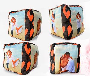 Cubo Almofada Personalizada Com Fotos 6 Lados