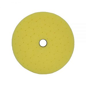 BOINA HEX ESPUMA 5″ P/ ROTO ORBITAL – AMARELA – CORTE MÉDIO