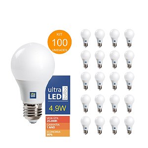 KIT 100 Unidades - LED 4,9W Branca