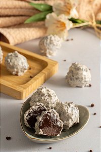 Trufa Cookies' n Cream - Zero Açúcar - vegana, sem glúten, sem lácteos