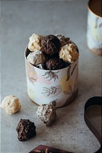 Trufas Sortidas (Lata 150 g) - Zero açúcar, vegano, sem glúten, sem lácteos