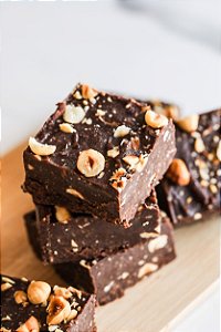 Fudge de Chocolate e Avelãs - Zero açúcar, vegano, sem glúten, sem lácteos