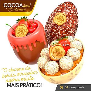 cocoa form sinete melt 6 forma para chocolate personalizada - 3D