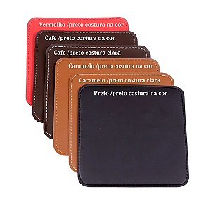 Mouse Pad Slim em Couro Sintético Dupla Face 20x20cm Envio Rápido
