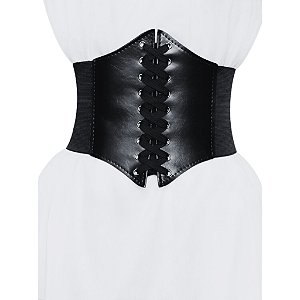 Cinta Modeladora Corset Espartilho Corpete Couro Sexy Gótico Underbust Cintura Pequeno ao Plus Size