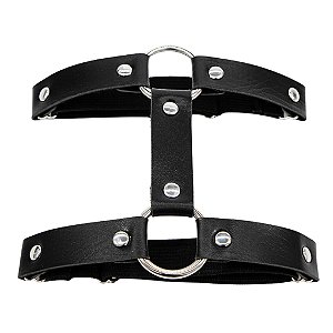 Garter Persex Duplo Anel - Em Couro Sintético