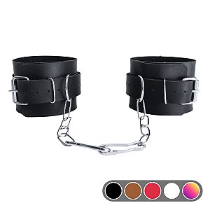 Algema Bracelete com Corrente – Couro Sintético Premium