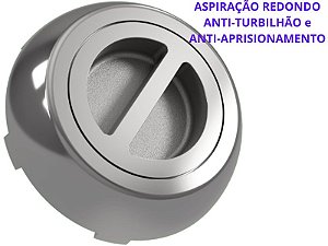 ASPIRACAO DRENO  50MM REDONDO CRISTAL INOX