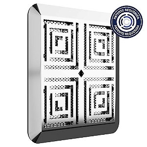 RALO DE FUNDO QUADRA 50MM 160X160MM ANTI-TURBILHAO CRISTAL INOX