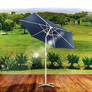 OMBRELONE COM MANIVELA  2,4m AZUL - MOR