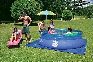 PISCINA INFLÁVEL REDONDA AZUL EM VINIL 2.400 LITROS - MOR