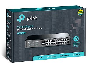 SWITCH 24 PORTAS GIGABIT DE MESA OU RACK TP-LINK TL-SG1024D