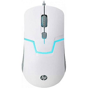 MOUSE GAMER USB M100 1600DPI LED BRANCO HP