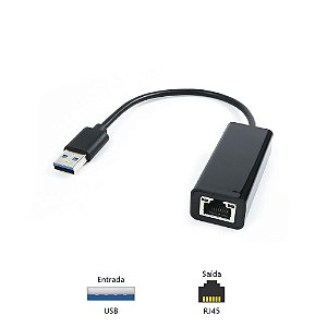 CABO ADAPTADOR USB3.0M X RJ45F ADP-USBLAN1000BK PLUSCABLE
