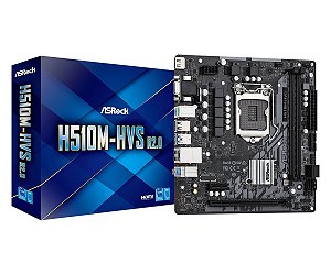 PLACA MÃE ASROCK H510M-HVS R20 DDR4 LGA1200 10 E 11 GERAÇÃO