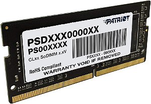 MEMÓRIA NOTEBOOK PATRIOT 16GB DDR4 3200MHZ 12V SIGNATURE PSD416G320081S