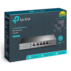 ROTEADOR TP-LINK TL-R470T+ CABEADO 5 PORTAS MULTI-WAN LOAD BALANCE 10/100MBPS